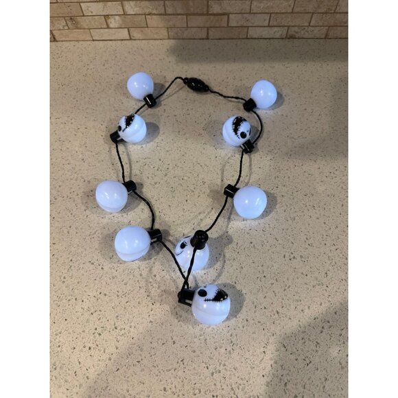 JACK SKELLINGTON Nightmare Before Christmas LIGHT-UP Necklace‎ HALLOWEEN Disney - Picture 2 of 2